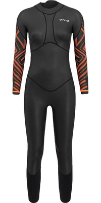 2026 Orca Womens Vitalis Breast Stroke Back Zip Open Water Swim Wetsuit NN6B4801 - Black
